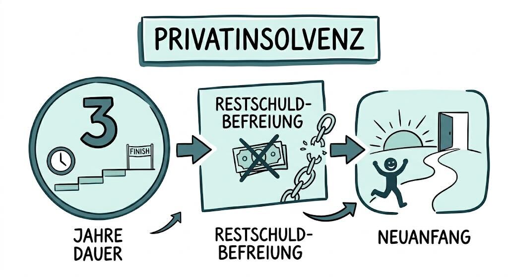 Privatinsolvenz 2026: In 3 Jahren schuldenfrei – Ablauf, Kosten und alles, was Sie wissen müssen